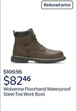 Walmart Wolverine Floorhand Waterproof Steel-Toe 6 Work Boot Men offer