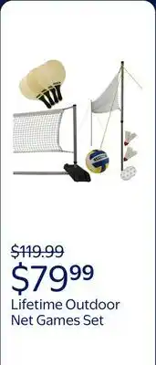 Walmart Lifetime Products Outdoor Net Games Set for Tennis, Volleyball, Pickleball and Badminton - 90541 offer