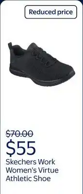 Walmart Skechers Work Women's Virtue Slip On Bungee Low Profile Athletic W/Slip Resistant offer