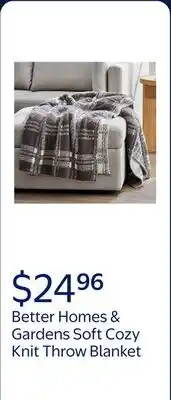 Walmart Better Homes & Gardens Soft Cozy Knit Oversize Couch Throw Blanket offer