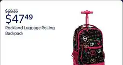 Walmart Rockland Luggage 19 Rolling Backpack R02 offer