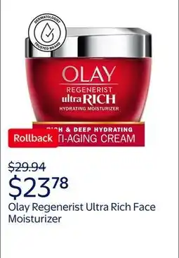Walmart Olay Regenerist Ultra Rich Face Moisturizer, Everyday Care for All Skin Types offer