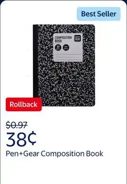 Walmart Pen+Gear Composition Book, Wide Ruled, 7.5x 9.75, Marble Design, Paper Cover, 80 Sheets offer