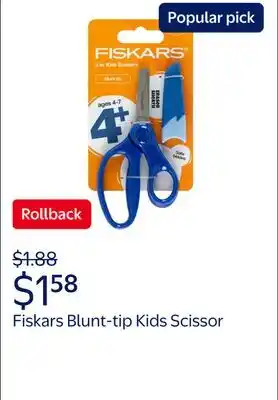 Walmart Fiskars 5 Blunt-tip Kids Scissor Ages 4-7, Blue offer