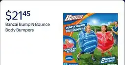 Walmart Banzai Bump N Bounce Plastic Body Bumpers in Red & Blue, 2 Bumpers, Kids Toy, 4+ offer