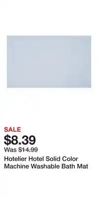 Kohl's Hotelier Hotel Solid Color Machine Washable Bath Mat offer