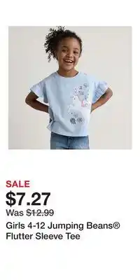 Kohl's Girls 4-12 Jumping Beans Flutter Sleeve Tee offer