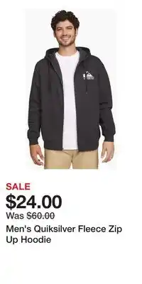 Kohl's Men's Quiksilver Fleece Zip Up Hoodie offer