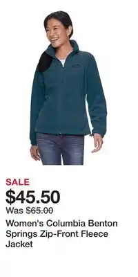 Kohl's Women's Columbia Benton Springs Zip-Front Fleece Jacket offer