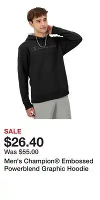 Kohl's Men's Champion Embossed Powerblend Graphic Hoodie offer
