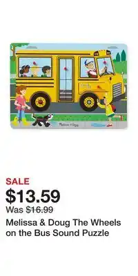 Kohl's Melissa & Doug The Wheels on the Bus Sound Puzzle offer