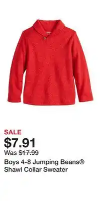 Kohl's Boys 4-8 Jumping Beans Shawl Collar Sweater offer