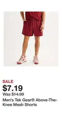 Kohl's Men's Tek Gear Above-The-Knee Mesh Shorts offer
