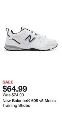 Kohl's New Balance 608 v5 Men's Training Shoes offer