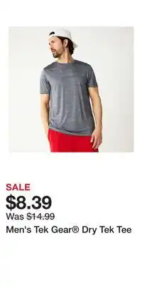 Kohl's Men's Tek Gear Dry Tek Tee offer