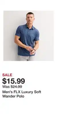 Kohl's Men's FLX Luxury Soft Wander Polo offer