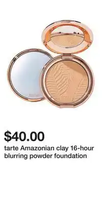 Kohl's tarte Amazonian clay 16-hour blurring powder foundation offer