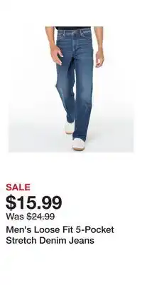 Kohl's Men's Loose Fit 5-Pocket Stretch Denim Jeans offer