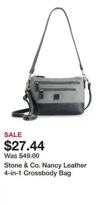 Kohl's Stone & Co. Nancy Leather 4-in-1 Crossbody Bag offer