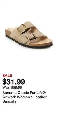Kohl's Sonoma Goods For Life Artwork Women's Leather Sandals offer