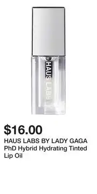 Kohl's HAUS LABS BY LADY GAGA PhD Hybrid Hydrating Tinted Lip Oil offer