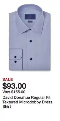 Nordstrom David Donahue Regular Fit Textured Microdobby Dress Shirt offer