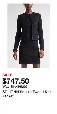 Nordstrom ST. JOHN Sequin Tweed Knit Jacket offer