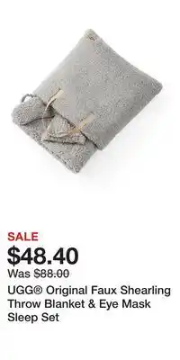 Nordstrom UGG Original Faux Shearling Throw Blanket & Eye Mask Sleep Set offer