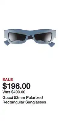 Nordstrom Gucci 52mm Polarized Rectangular Sunglasses offer