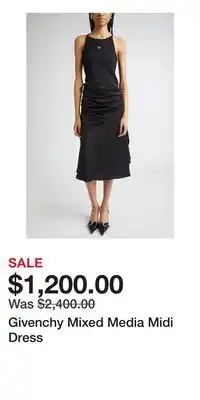 Nordstrom Givenchy Mixed Media Midi Dress offer