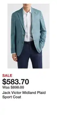 Nordstrom Jack Victor Midland Plaid Sport Coat offer