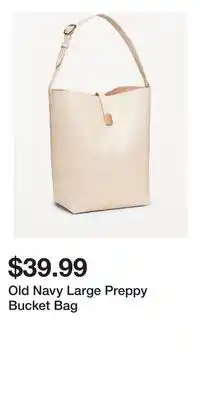 Old Navy Old Navy Large Preppy Bucket Bag offer
