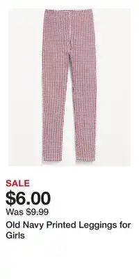 Old Navy Old Navy Printed Leggings for Girls offer