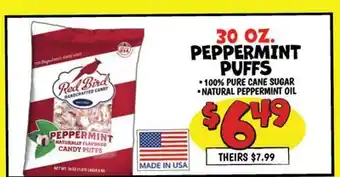 Ollie's Red Bird PEPPERMINT PUFFS offer