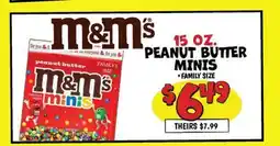 Ollie's M&M'S 15 OZ. PEANUT BUTTER offer