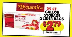 Ollie's Dynamic 25 ст. GALLON STORAGE SLIDER BAGS offer