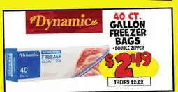 Ollie's Dynamic 40 CT. GALLON FREEZER BAGS offer