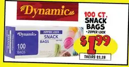 Ollie's Dynamic 100 CT. SNACK BAGS offer