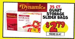 Ollie's Dynamic 35 ст. QUART STORAGE SLIDER BAGS offer