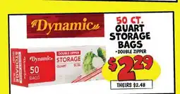 Ollie's Dynamic 50 CT. QUART STORAGE BAGS offer