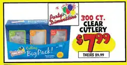 Ollie's CLEAR CUTLERY offer