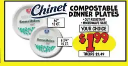 Ollie's Chinet COMPOSTABLE DINNER PLATES-CUT offer