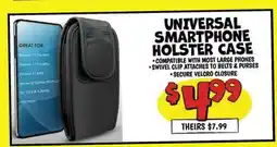 Ollie's UNIVERSAL SMARTPHONE HOLSTER CASE offer