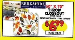 Ollie's BERKSHIRE 50 X 70 THROW CLOSEOUT offer