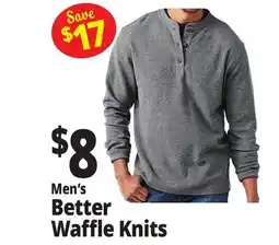 Ocean State Job Lot Men's Better Waffle Knits offer
