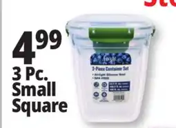 Ocean State Job Lot Think Fresh Square Food Storage Container Set 3 Piece offer