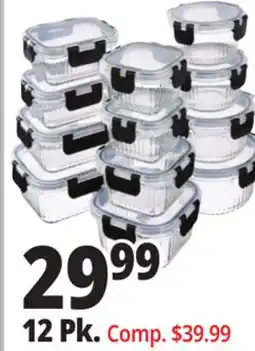 Ocean State Job Lot Home Living 12 Piece Glass Storage Set with Lids offer