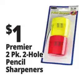 Ocean State Job Lot Premiere 2 Hole Pencil Sharpener 2-Count offer