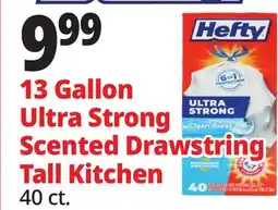 Ocean State Job Lot Hefty Ultra Strong Citrus Twist 13 Gallon Trash Bags 40 Count offer