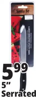 Ocean State Job Lot Santa Fe Professional Grade 5-Inch Serrated Utility Knife offer